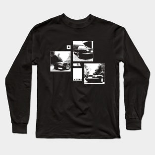 Mazda Miata MX-5 Black 'N White Archive (BLACK VERSION) Long Sleeve T-Shirt